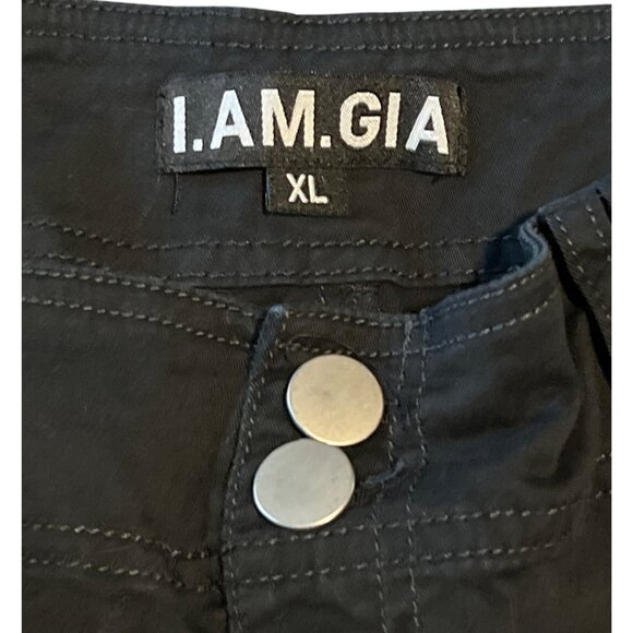 I.AM.GIA Black Cargo Pants XL Drawstring Low rise - Picture 2 of 8
